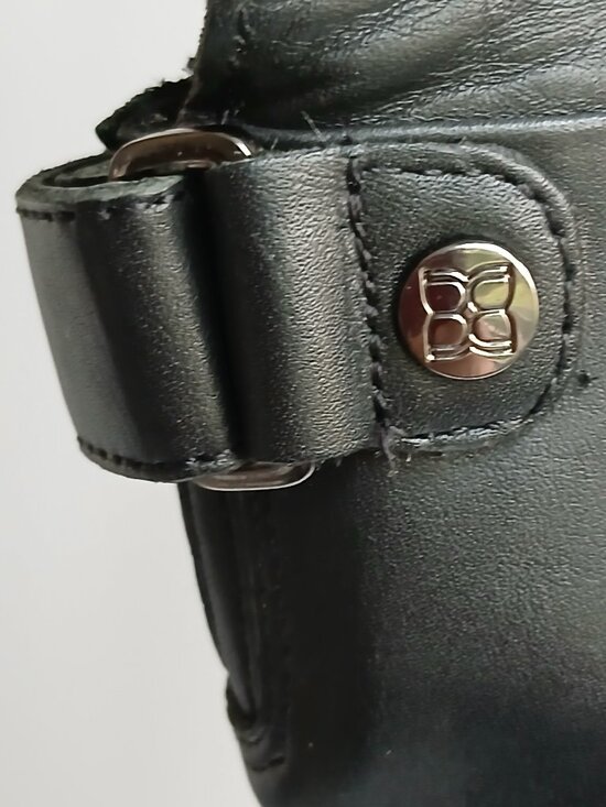 BCBG Max Azaria Black Leather Over The Knee Equestrian Style Riding Boots Size 8 - Picture 9 of 11